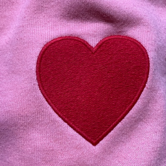 Aviator Nation Heart Stitch Relaxed Crew Sweatshirt, size Small - Picture 9 of 12